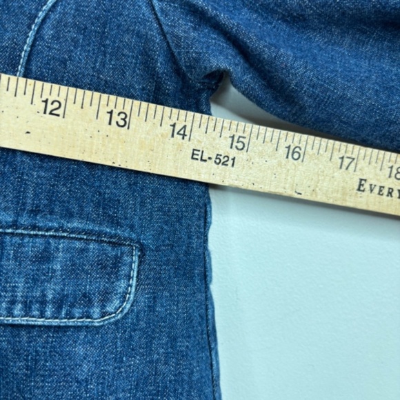 Vintage Gymboree Denim Pea Coat Bon Voyage Paris Kitty Preppy Twee Church School - Picture 8 of 10